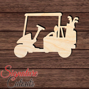 Golf Cart 001 Shape Cutout in Wood Craft Shapes & Bases Signature Cutouts