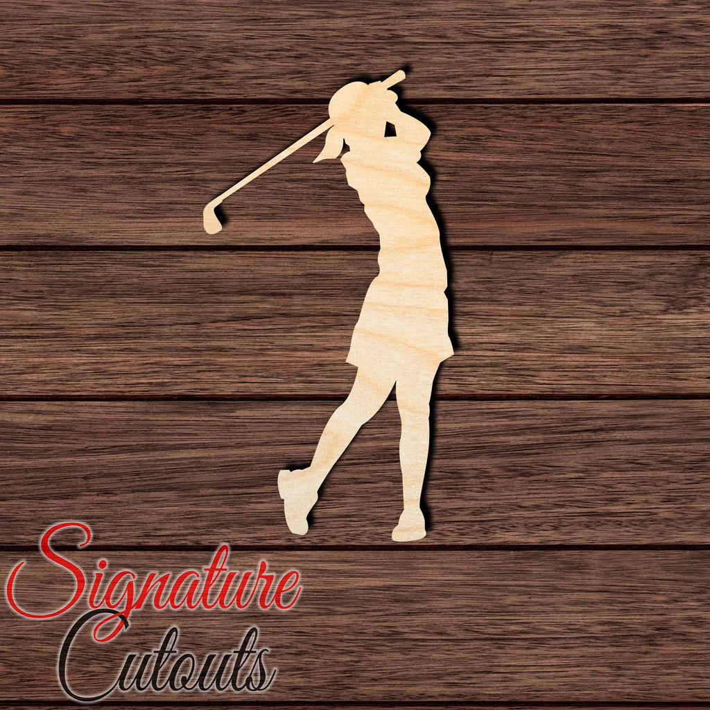 Golfer 003 Shape Cutout in Wood Craft Shapes & Bases Signature Cutouts