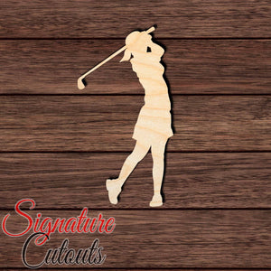 Golfer 003 Shape Cutout in Wood Craft Shapes & Bases Signature Cutouts