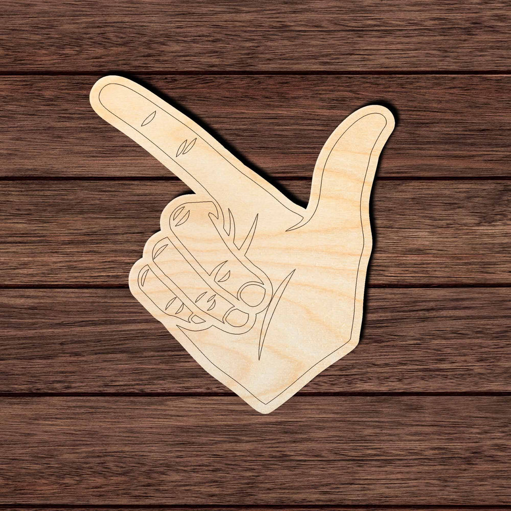 Guns Up TT Wood Shape Cutout Craft Shapes & Bases Signature Cutouts