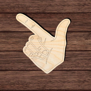 Guns Up TT Wood Shape Cutout Craft Shapes & Bases Signature Cutouts