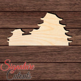 Himeji Castle Shape Cutout in Wood Craft Shapes & Bases Signature Cutouts