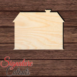 House 007 Shape Cutout in Wood Craft Shapes & Bases Signature Cutouts