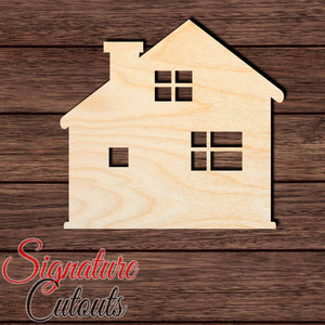 House 010 Shape Cutout in Wood Craft Shapes & Bases Signature Cutouts