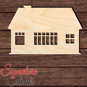 House 011 Shape Cutout in Wood Craft Shapes & Bases Signature Cutouts