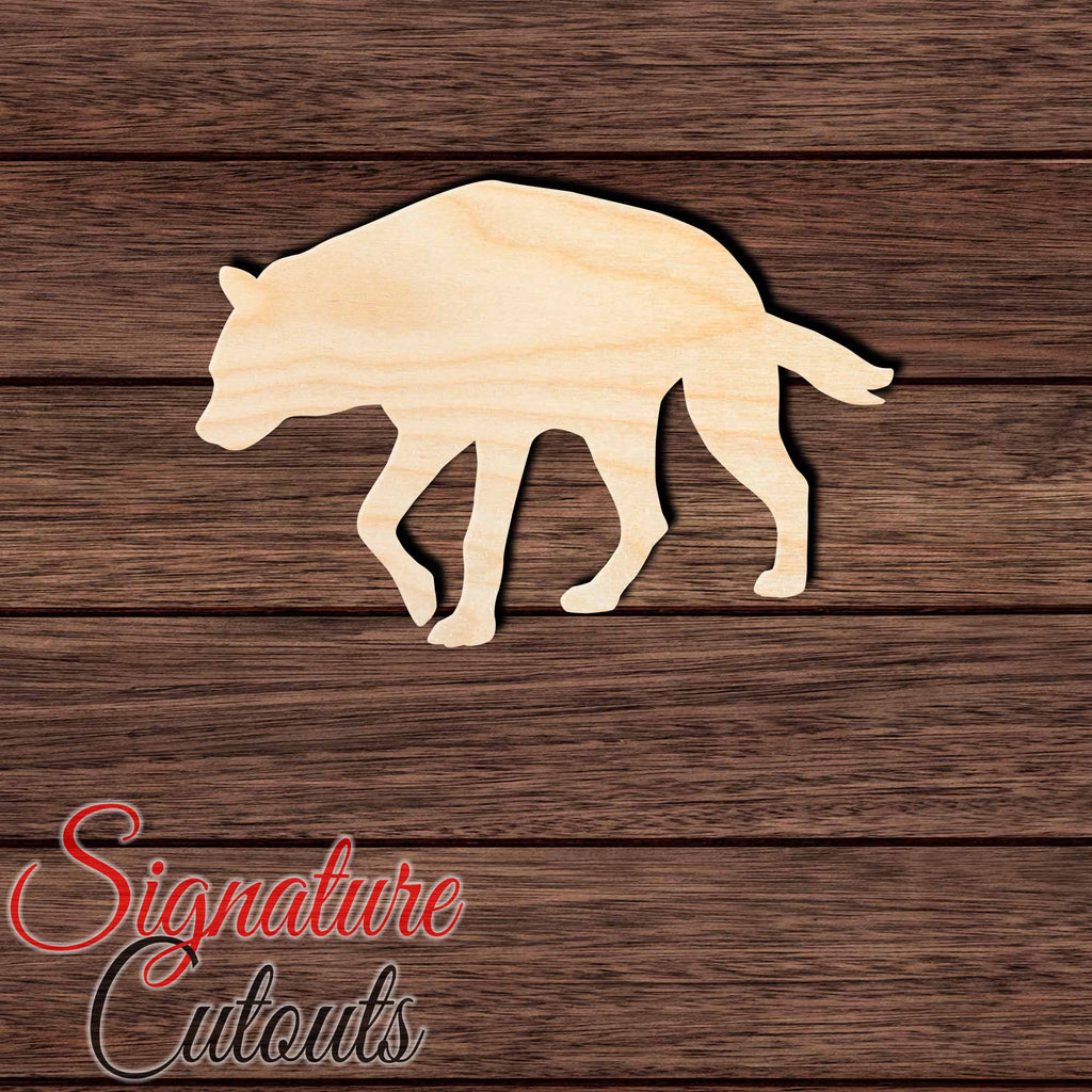 Hyena 001 Shape Cutout in Wood Craft Shapes & Bases Signature Cutouts