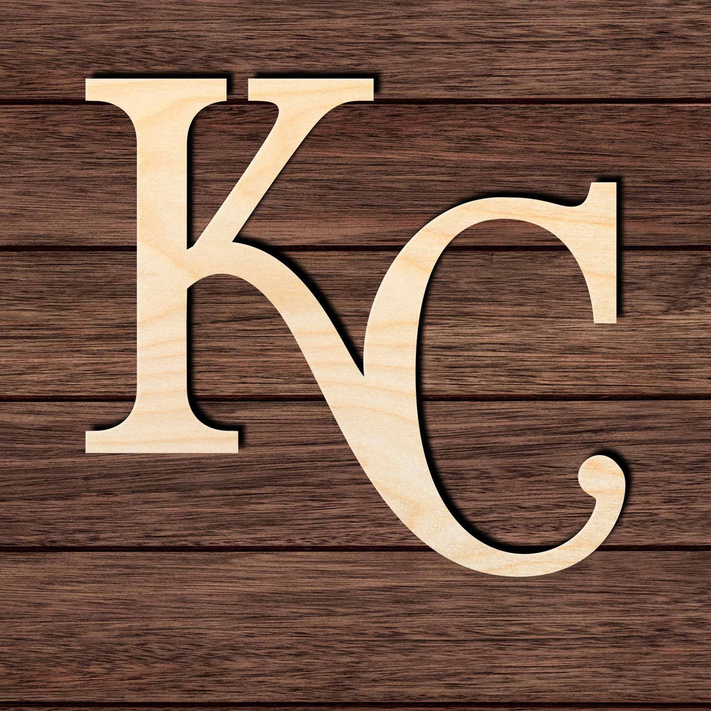 Kansas Baseball 001 Shape Cutout in Wood Craft Shapes & Bases Signature Cutouts