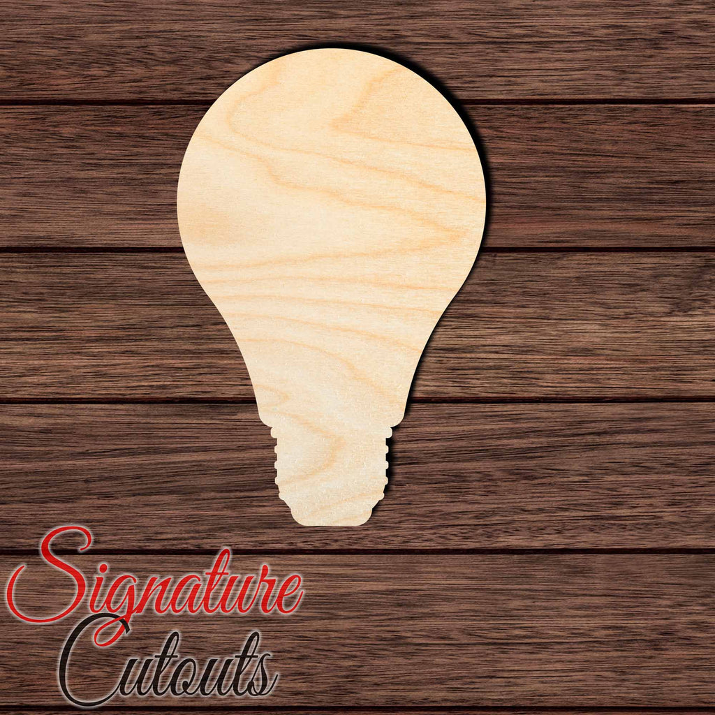 Light Bulb 001 Shape Cutout in Wood Craft Shapes & Bases Signature Cutouts