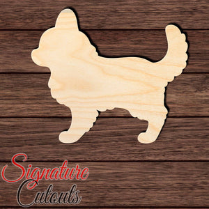 Long Haired Chihuahua 005 Shape Cutout in Wood Craft Shapes & Bases Signature Cutouts