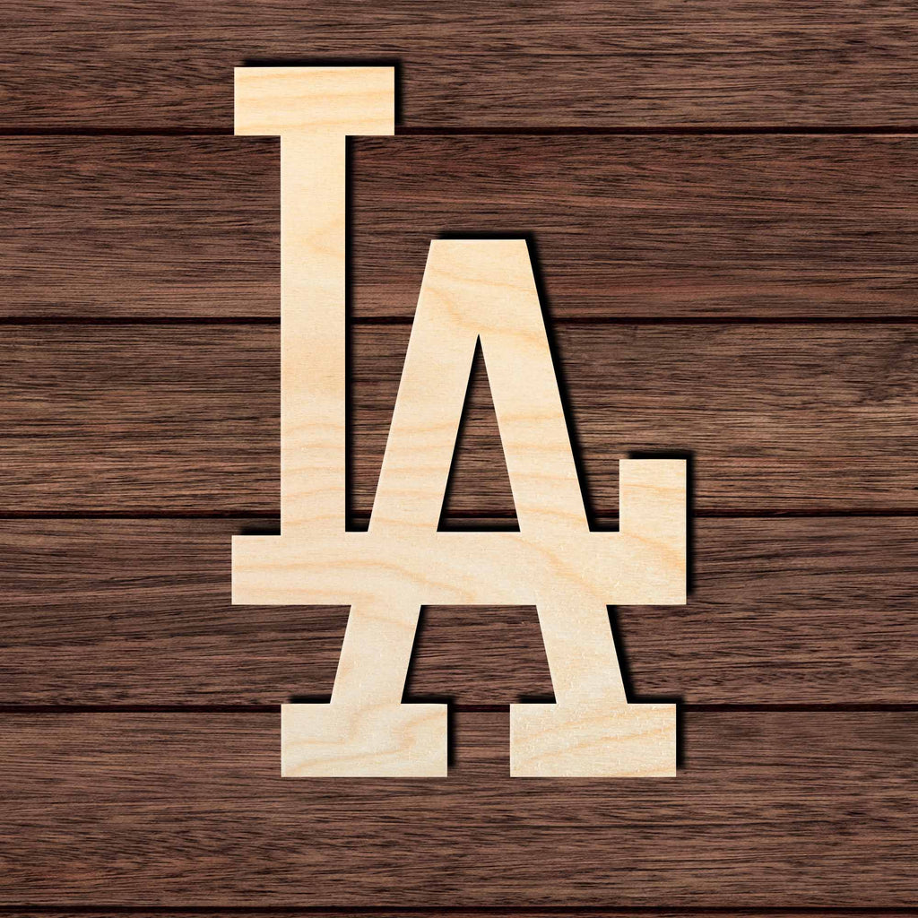 Los Angeles Baseball 001 Shape Cutout in Wood Craft Shapes & Bases Signature Cutouts