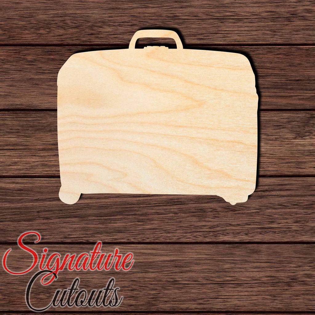 Luggage 001 Shape Cutout in Wood Craft Shapes & Bases Signature Cutouts