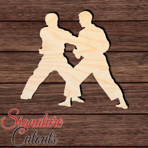 Martial Arts 001 Shape Cutout in Wood Craft Shapes & Bases Signature Cutouts