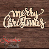 Merry Christmas Text 001 Shape Cutout in Wood Craft Shapes & Bases Signature Cutouts