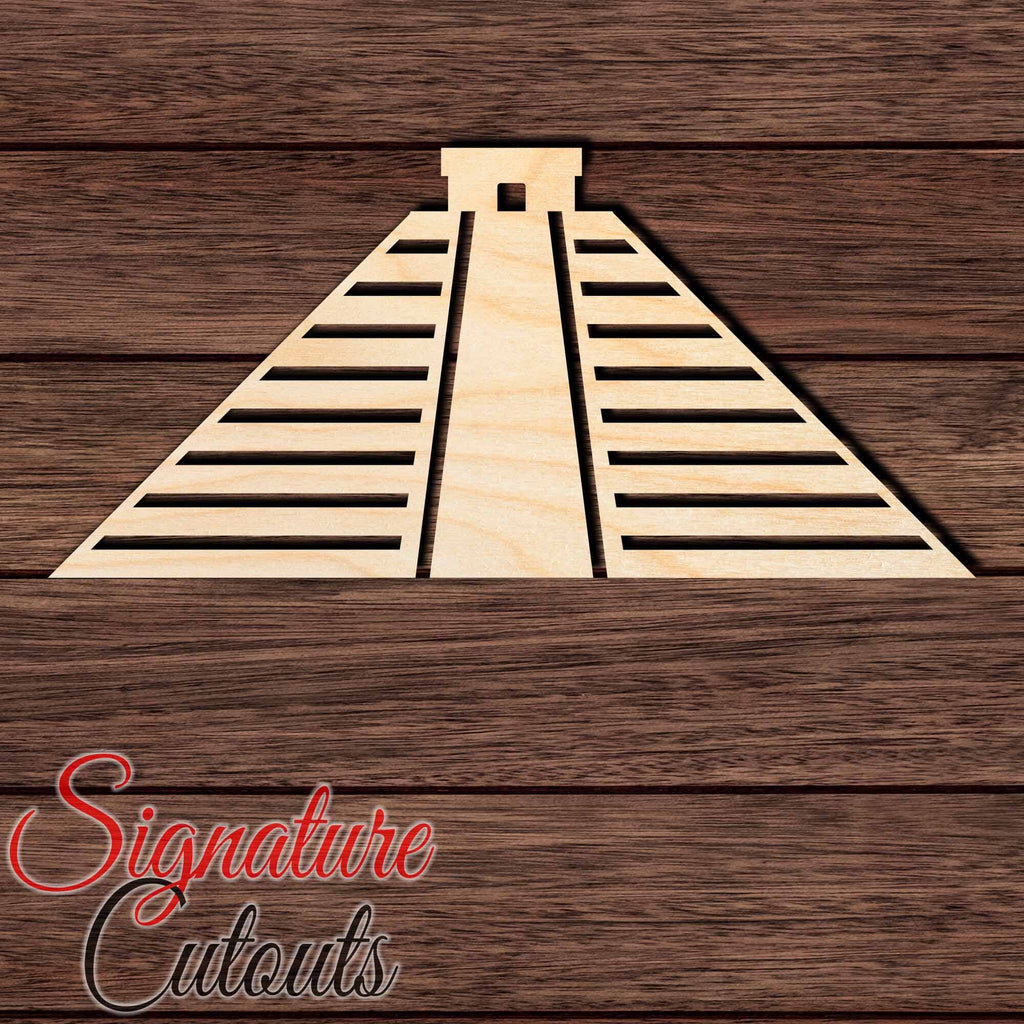 Mexico Pyramid 001 Shape Cutout in Wood Craft Shapes & Bases Signature Cutouts