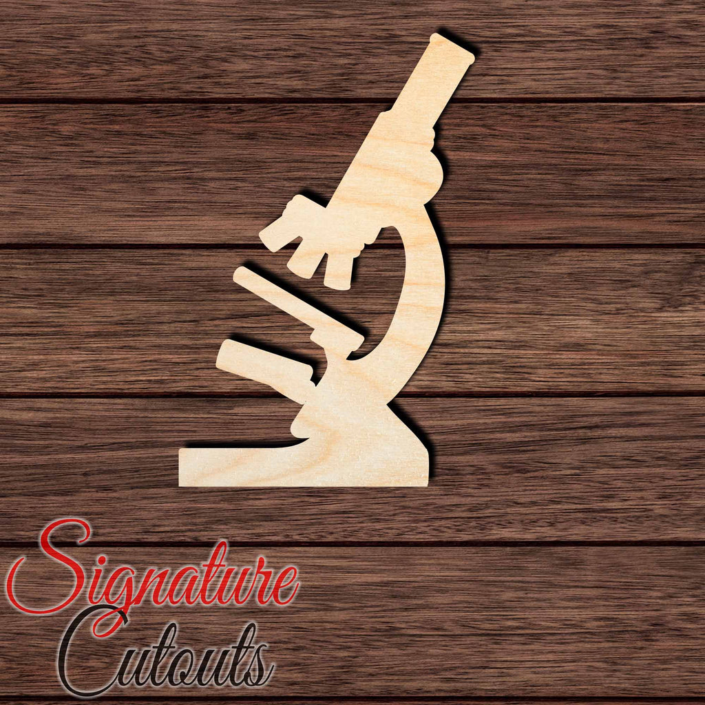 Microscope 001 Shape Cutout in Wood Craft Shapes & Bases Signature Cutouts