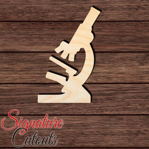 Microscope 001 Shape Cutout in Wood Craft Shapes & Bases Signature Cutouts