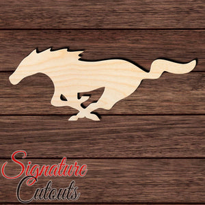 Mustang 002 Unfinished Shape Cutout in Wood Craft Shapes & Bases Signature Cutouts