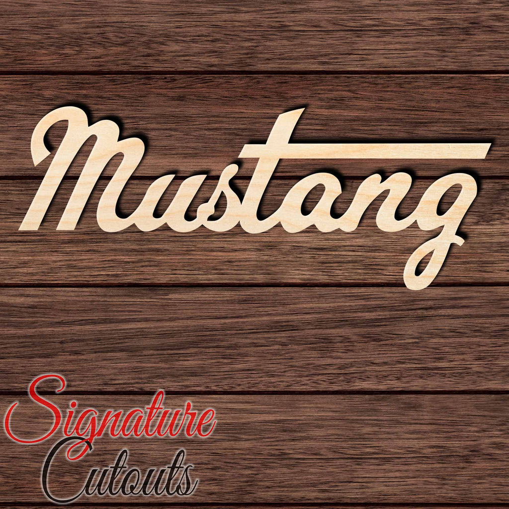 Mustang 003 Unfinished Shape Cutout in Wood Craft Shapes & Bases Signature Cutouts