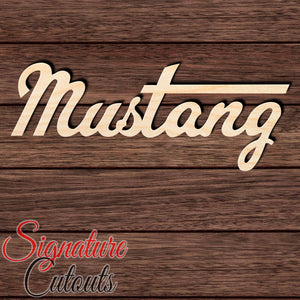 Mustang 003 Unfinished Shape Cutout in Wood Craft Shapes & Bases Signature Cutouts