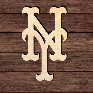 New York Baseball 001 Shape Cutout in Wood Craft Shapes & Bases Signature Cutouts