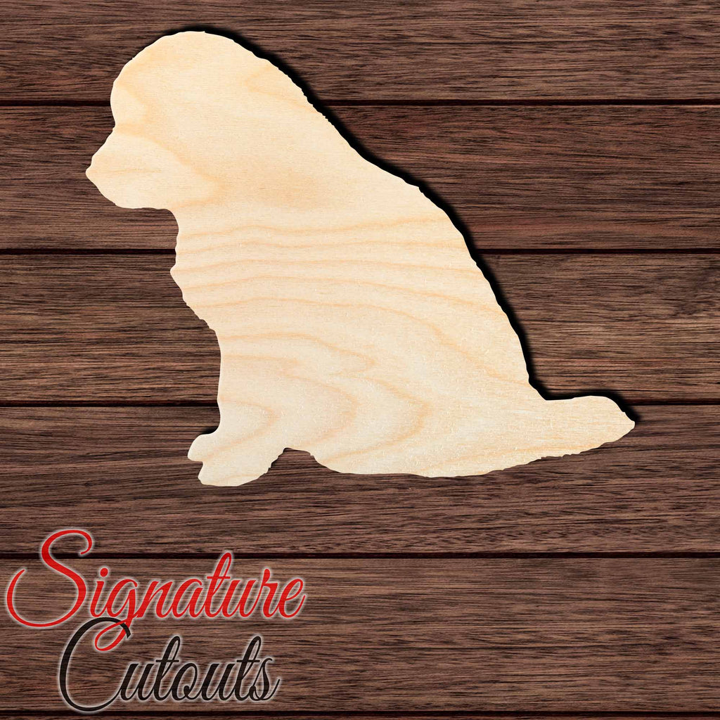 Newfoundland Puppy 001 Shape Cutout in Wood Craft Shapes & Bases Signature Cutouts