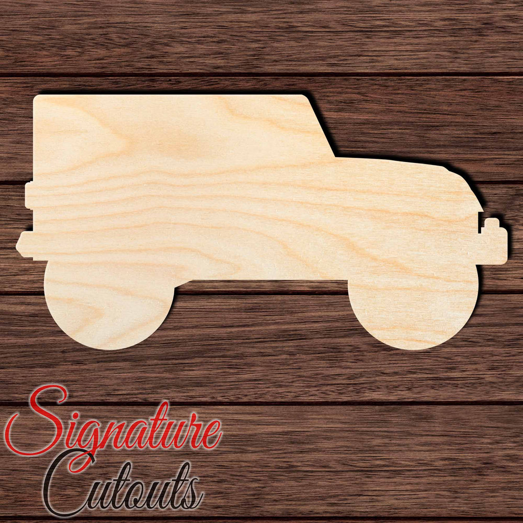Off Road Vehicle 001 Unfinished Shape Cutout in Wood Craft Shapes & Bases Signature Cutouts