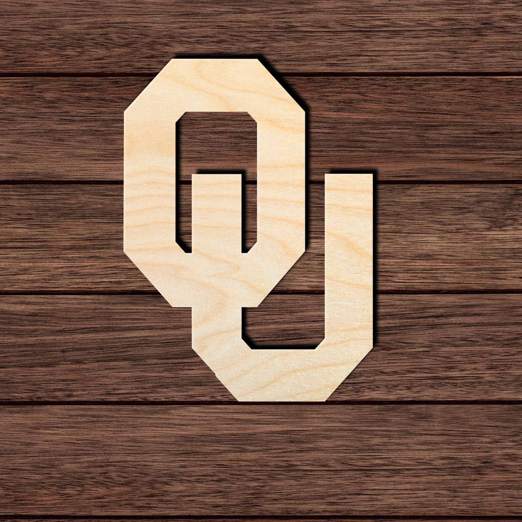 Oklahoma OU Shape Cutout in Wood Craft Shapes & Bases Signature Cutouts