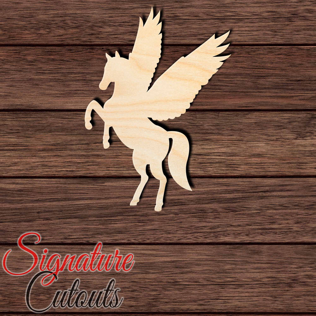 Pegasus 001 Shape Cutout in Wood Craft Shapes & Bases Signature Cutouts