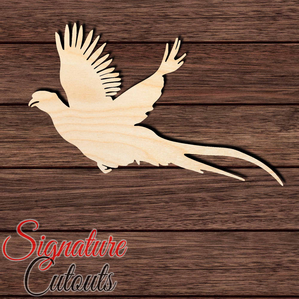 Pheasant 002 solid Shape Cutout in Wood Craft Shapes & Bases Signature Cutouts