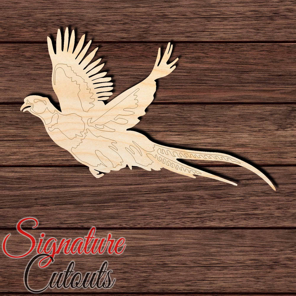 Pheasant 003 Paint by Line Shape Cutout in Wood Craft Shapes & Bases Signature Cutouts