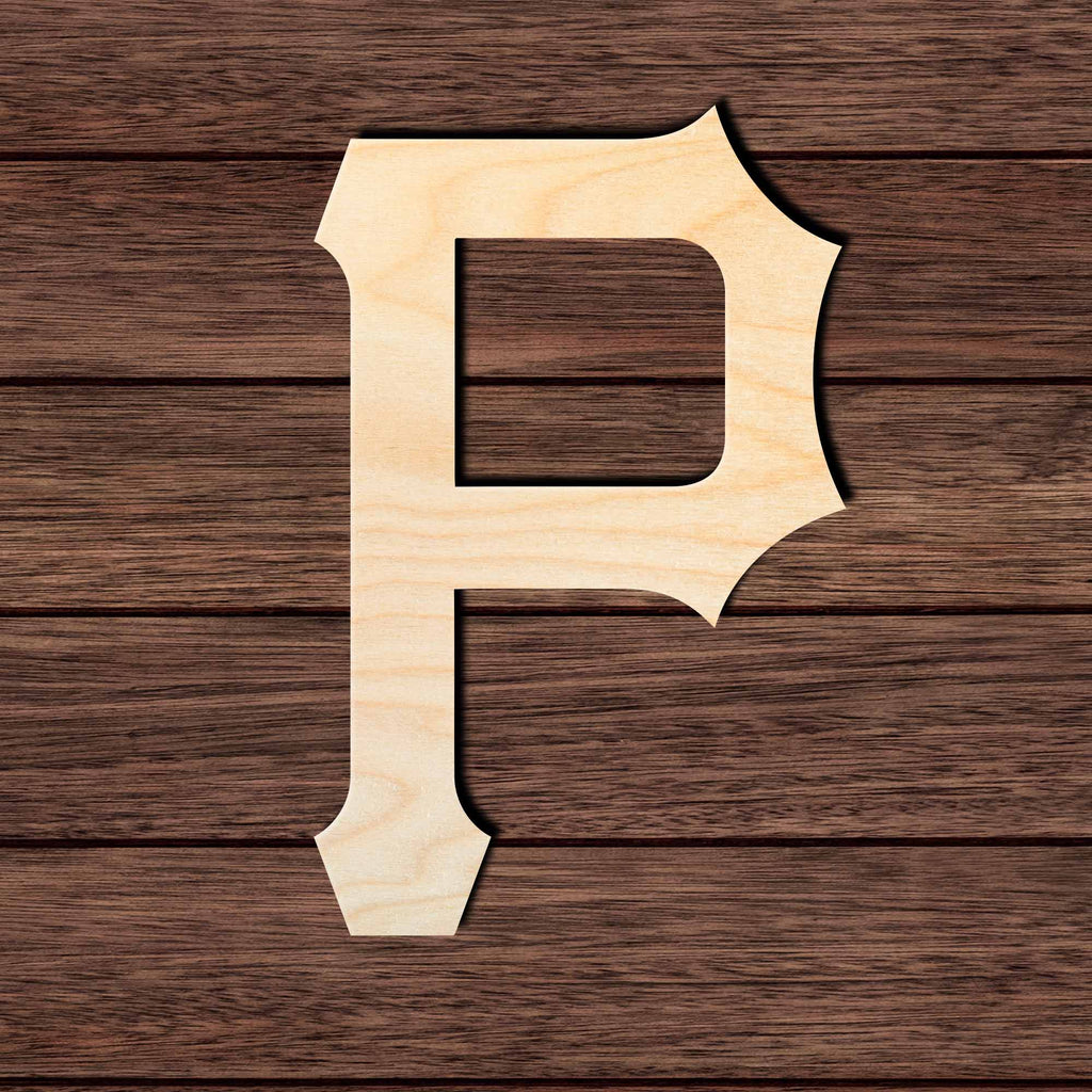 Pittsburgh Baseball 001 Shape Cutout in Wood Craft Shapes & Bases Signature Cutouts