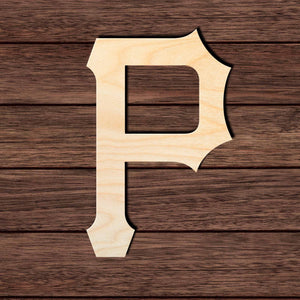 Pittsburgh Baseball 001 Shape Cutout in Wood Craft Shapes & Bases Signature Cutouts