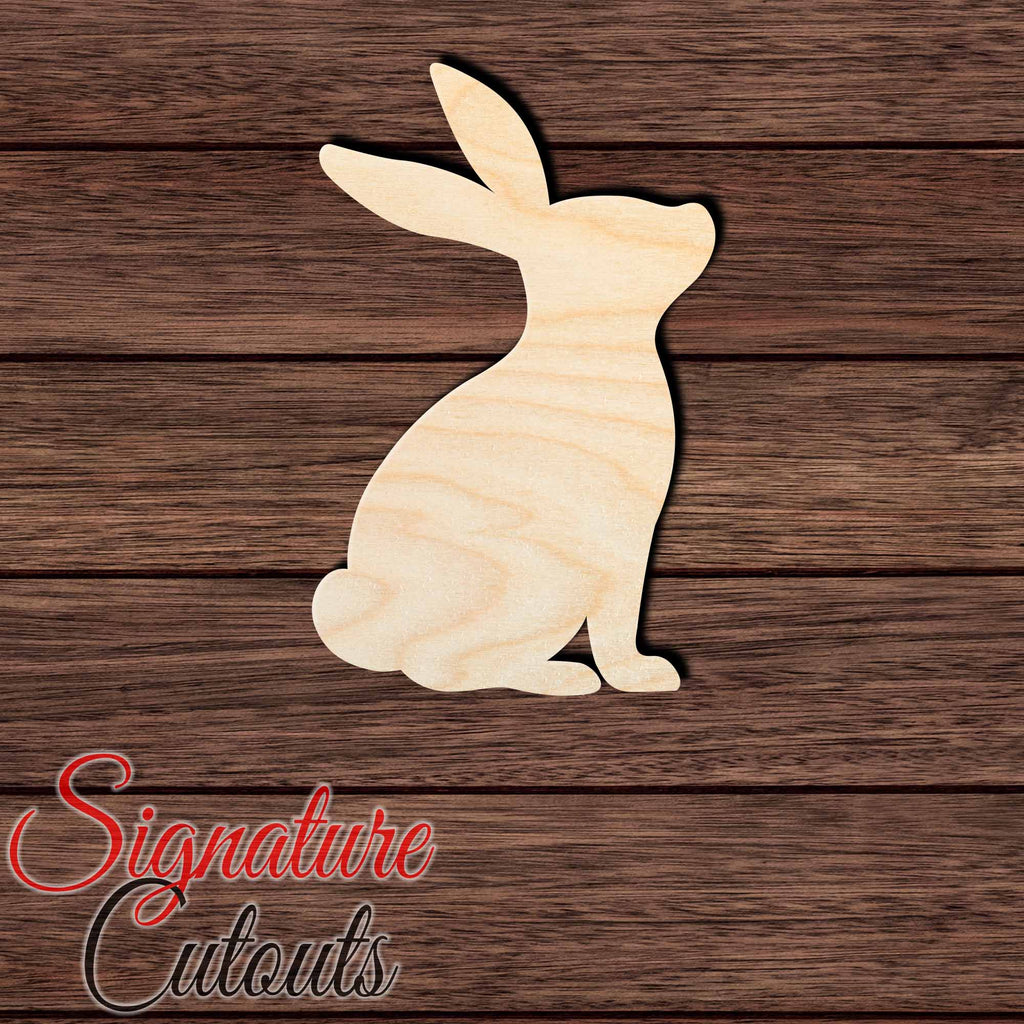 Rabbit 037 Shape Cutout in Wood Craft Shapes & Bases Signature Cutouts