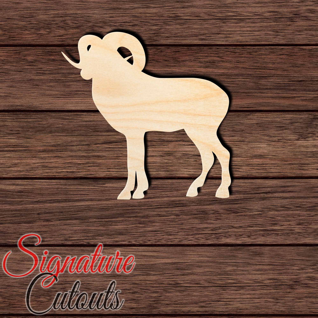 Ram 002 Shape Cutout in Wood Craft Shapes & Bases Signature Cutouts