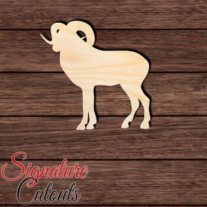 Ram 002 Shape Cutout in Wood Craft Shapes & Bases Signature Cutouts