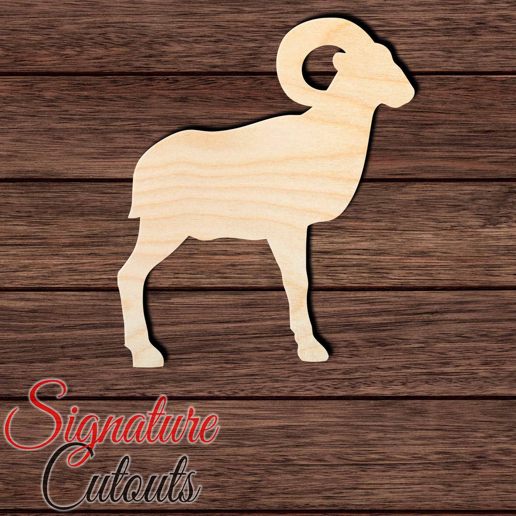 Ram 005 Shape Cutout in Wood Craft Shapes & Bases Signature Cutouts