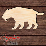 Sabertooth Tiger 002 Shape Cutout in Wood Craft Shapes & Bases Signature Cutouts
