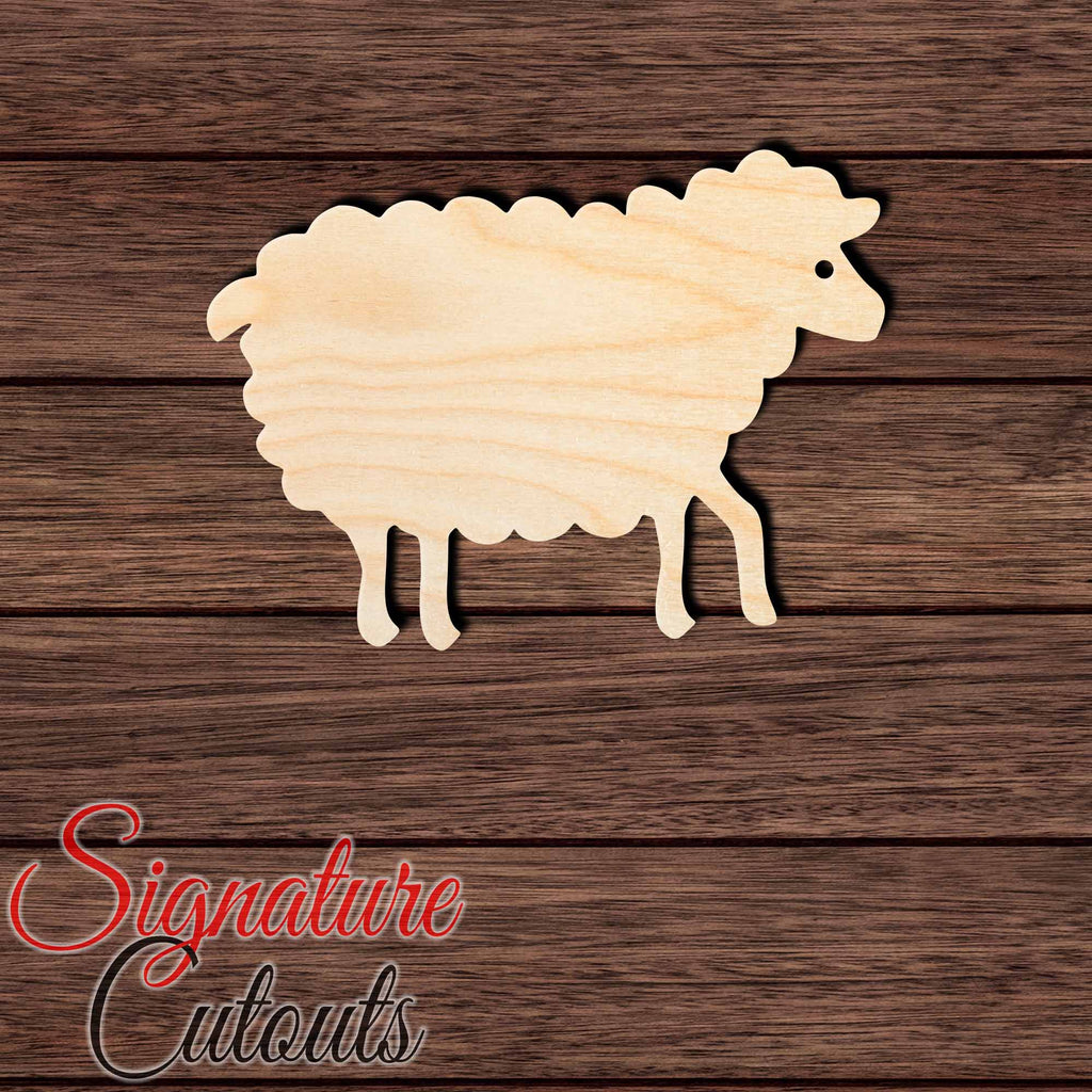 Sheep 001 Shape Cutout in Wood Craft Shapes & Bases Signature Cutouts