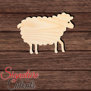 Sheep 001 Shape Cutout in Wood Craft Shapes & Bases Signature Cutouts