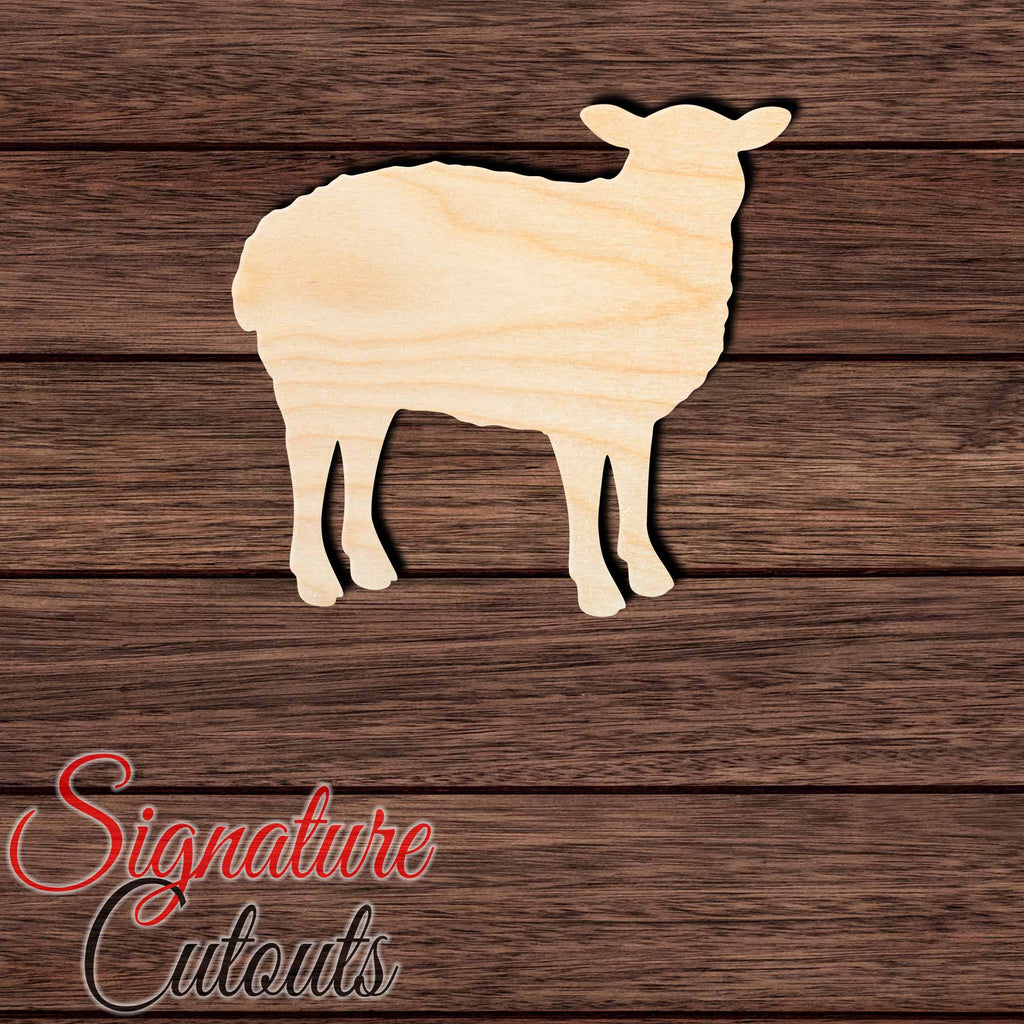 Sheep 002 Shape Cutout in Wood Craft Shapes & Bases Signature Cutouts