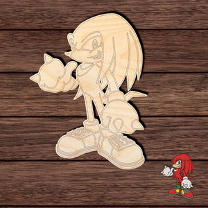 Sonic 002 Knuckles Wood Shape Cutout - Paint by Line Craft Shapes & Bases Signature Cutouts
