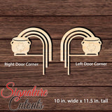 St. Patrick's Day Door Corner Shape Cutouts in Wood - DIY Decorate Blank Craft Shapes & Bases Signature Cutouts Style 2