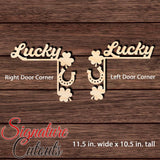 St. Patrick's Day Door Corner Shape Cutouts in Wood - DIY Decorate Blank Craft Shapes & Bases Signature Cutouts Style 5
