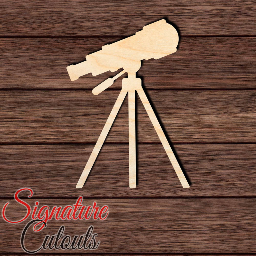 Telescope 001 Shape Cutout in Wood Craft Shapes & Bases Signature Cutouts