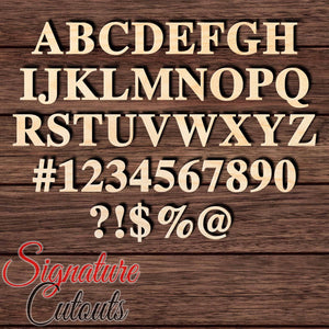 Times New Roman Capital Letters Shape Cutout - Sold by the Letter • Measured by Height Craft Shapes & Bases Signature Cutouts