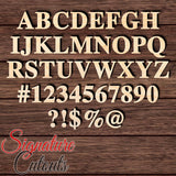 Times New Roman Capital Letters Shape Cutout - Sold by the Letter • Measured by Height Craft Shapes & Bases Signature Cutouts 