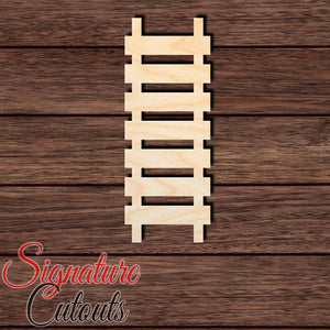 Train Track 001 Shape Cutout in Wood Craft Shapes & Bases Signature Cutouts