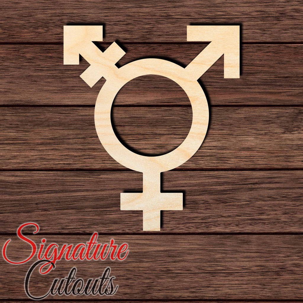 Transgender Symbol 001 Shape Cutout in Wood Craft Shapes & Bases Signature Cutouts