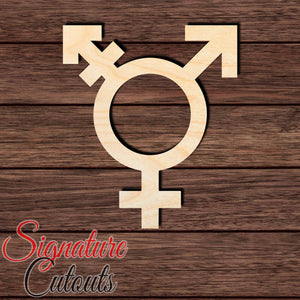 Transgender Symbol 001 Shape Cutout in Wood Craft Shapes & Bases Signature Cutouts