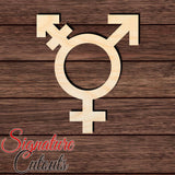 Transgender Symbol 001 Shape Cutout in Wood Craft Shapes & Bases Signature Cutouts